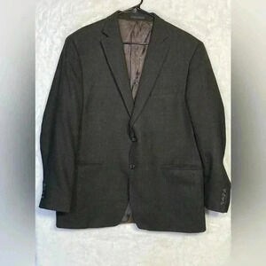 Lauren Ralph Lauren Men’s Tweed Wool Lined Formal Blazer Dark Grey 44R Pockets